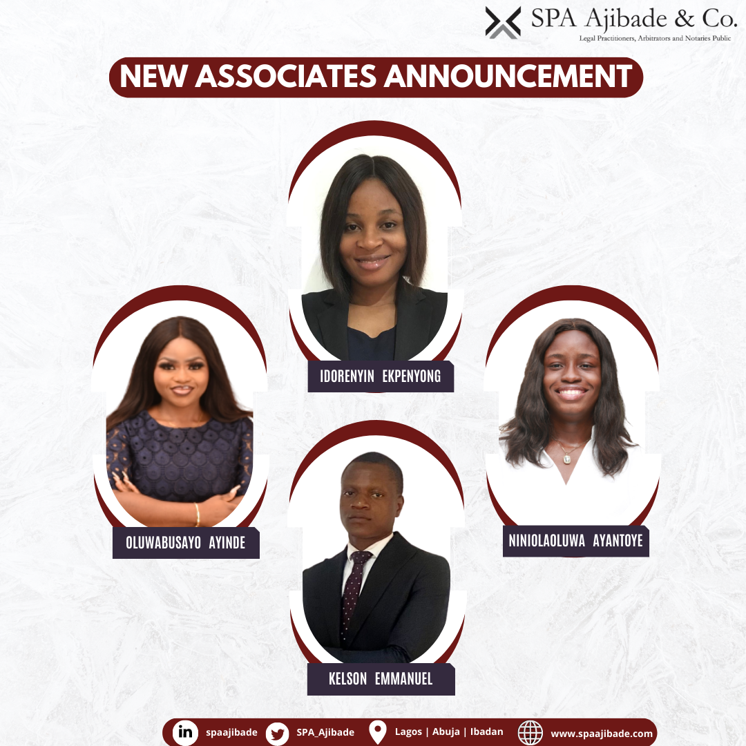 New Associates at SPA Ajibade & Co. 2